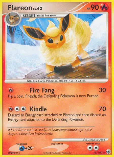 Pyroli, carte Pokémon MD 19 — extension Aube Majestueuse