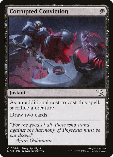 Corrupted Conviction, Magic card MOM 98 — March of the Machine set