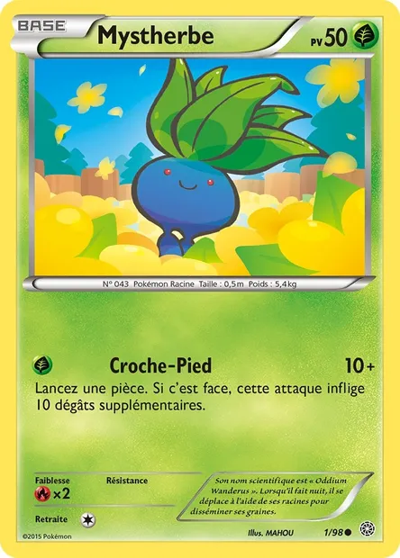 Mystherbe, carte Pokémon AOR 1 — extension Origines Antiques