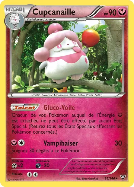 Cupcanaille, carte Pokémon XY 95 — extension XY