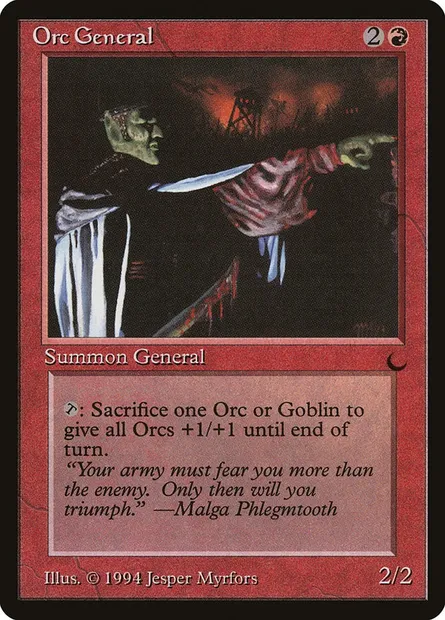 Orc General, Magic card DRK 73 — The Dark set
