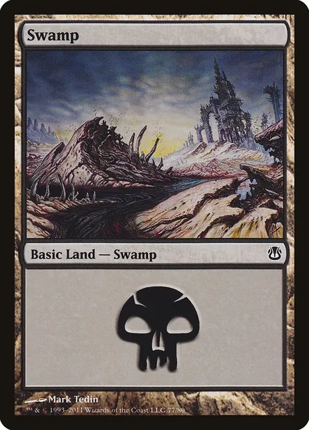 Swamp, Magic card DDH 77 — Duel Decks: Ajani vs. Nicol Bolas set