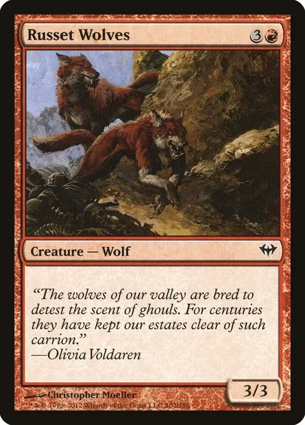 Russet Wolves, Magic card DKA 102 — Dark Ascension set