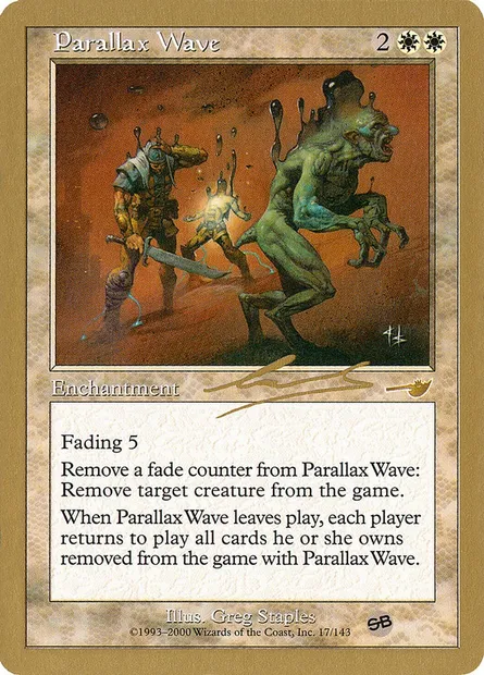 Parallax Wave, Magic card WC00 nl17sb — World Championship Decks 2000 set