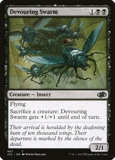 Devouring Swarm, Magic card J22 401 — Jumpstart 2022 set