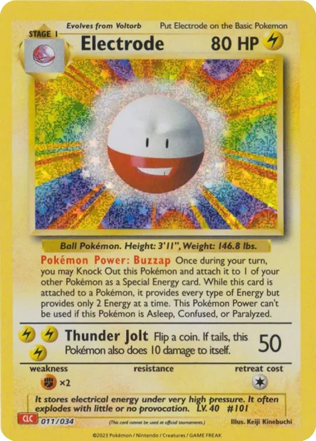 Électrode, carte Pokémon CLC 011 — extension Pokémon TCG Classic: Charizard & Ho-Oh ex Deck