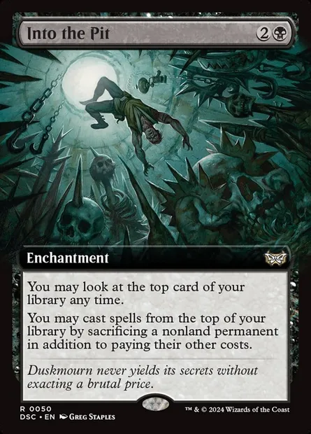 Into the Pit, Magic card DSC 50 — Duskmourn: House of Horror Commander set