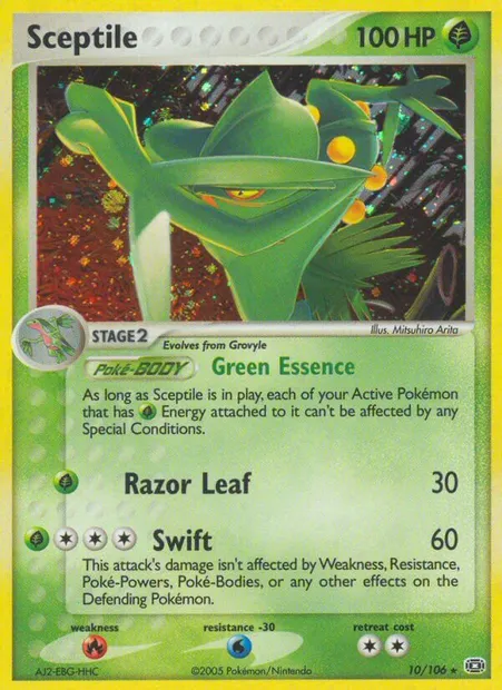Sceptile, Pokémon card EM 10 — Emerald set