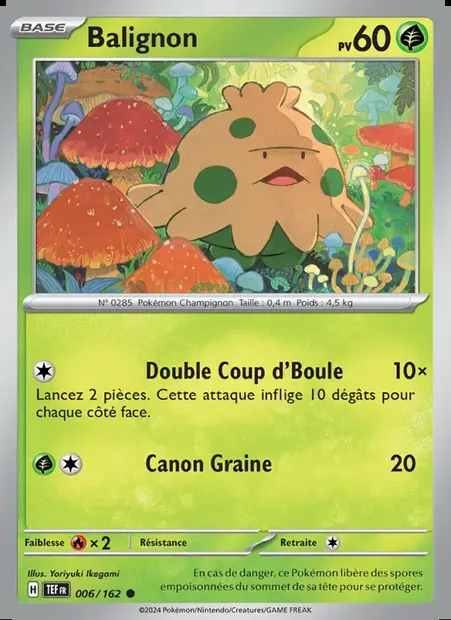 Balignon, carte Pokémon TEF 006 — extension Forces Temporelles