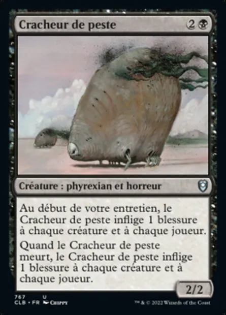Cracheur de peste, carte Magic CLB 767 — extension Commander Légendes : la bataille de la Porte de Baldur