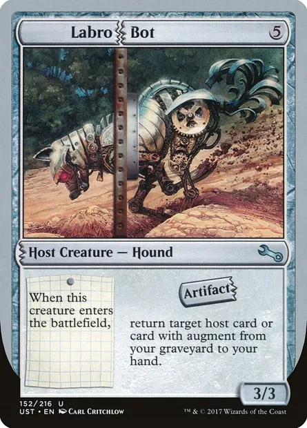 Labro Bot, carte Magic UST 152 — extension Unstable
