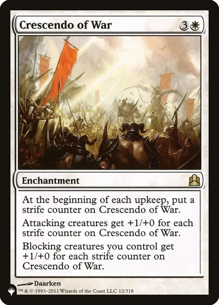 Crescendo of War, Magic card PLST CMD-12 — The List set