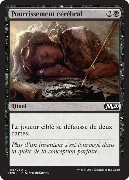 Pourrissement cérébral, carte Magic M20 108 — extension Core Set 2020