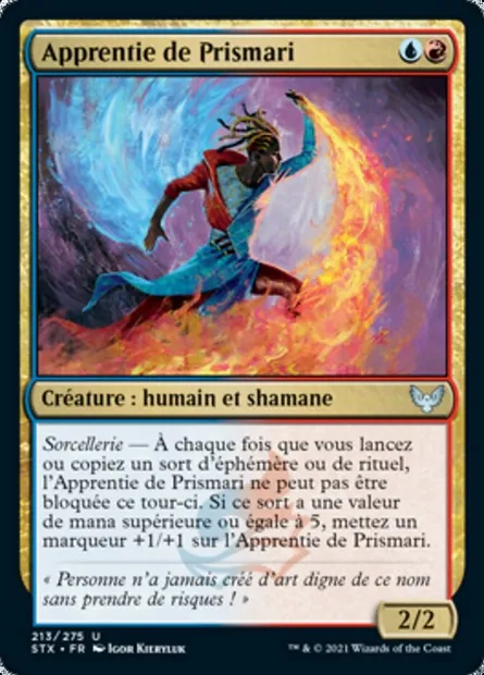 Apprentie de Prismari, carte Magic STX 213 — extension Strixhaven: l'Académie des Mages