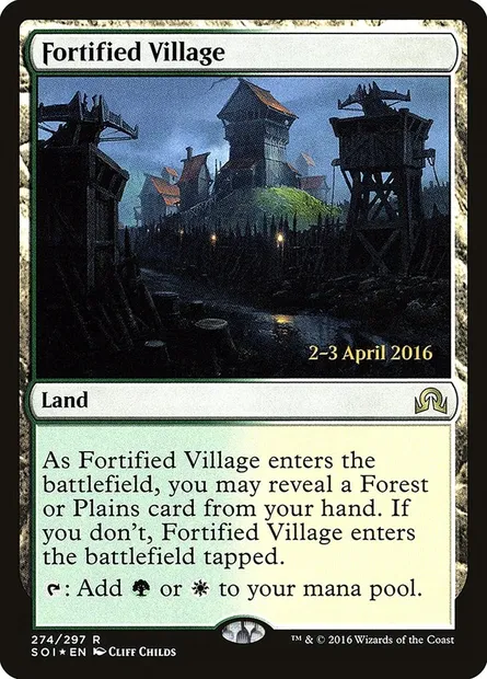 Village fortifié, carte Magic PSOI 274s — extension Shadows over Innistrad Promos