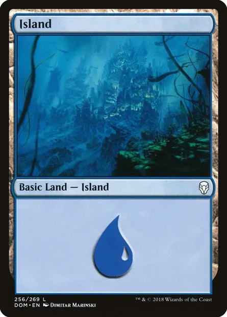 Island, Magic card DOM 256 — Dominaria set