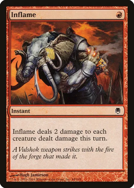 Inflame, Magic card DST 64 — Darksteel set