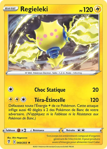 Regieleki, carte Pokémon EVS 60 — extension Évolution Céleste