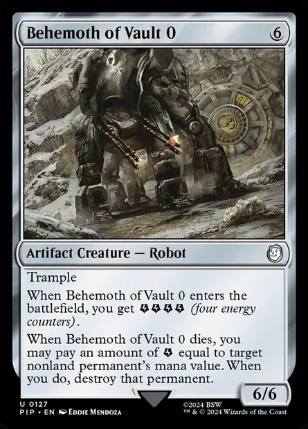 Behemoth of Vault 0, Magic card PIP 127 — Fallout set