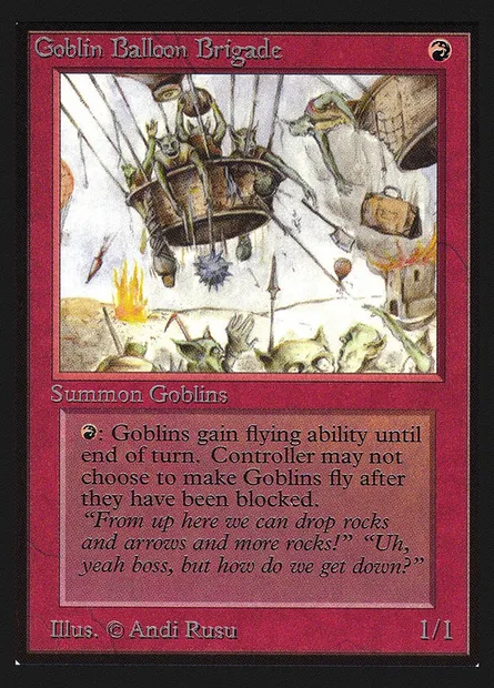 Goblin Balloon Brigade, Magic card CED 154 — Collectors' Edition set