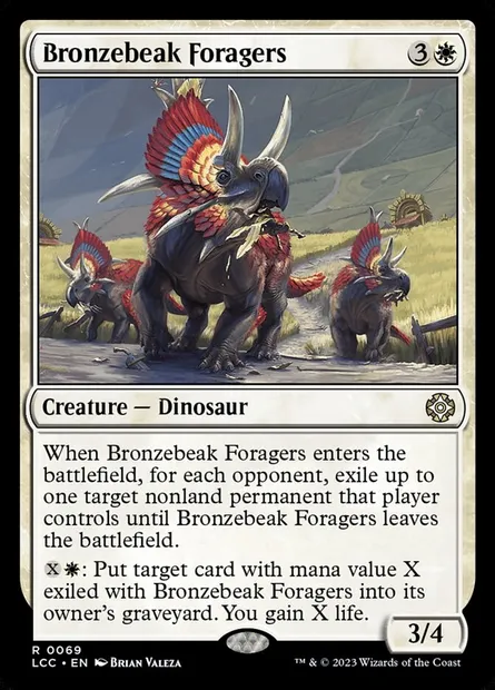 Bronzebeak Foragers, Magic card LCC 69 — The Lost Caverns of Ixalan Commander set