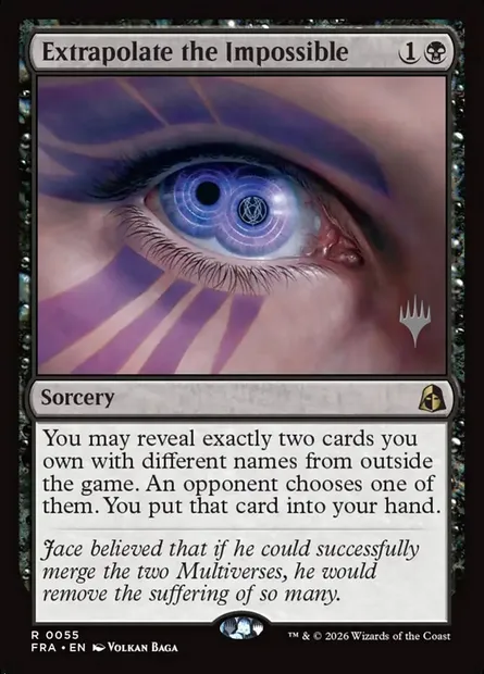 Extrapoler l'impossible, carte Magic PFRA 55p — extension Reality Fracture Promos