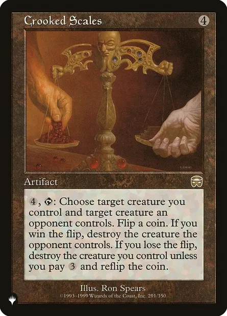 Balances truquées, carte Magic PLST MMQ-291 — extension The List