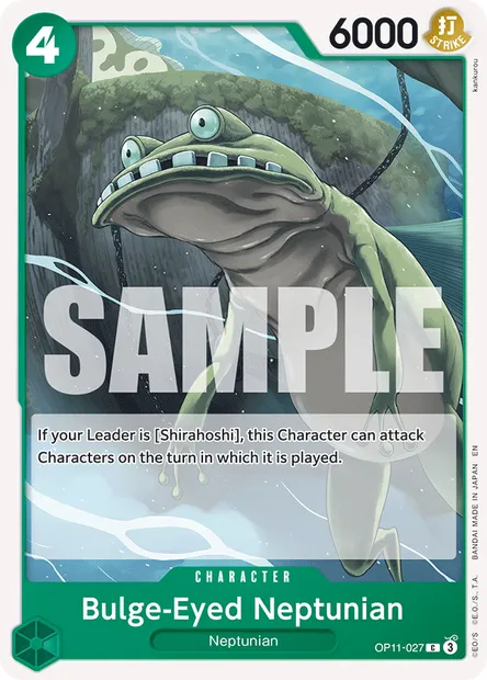 Bulge-Eyed Neptunian, One Piece card OP11-027 — A FIST OF DIVINE SPEED set