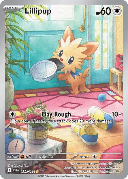 Lillipup, Pokémon card WHT 154 — White Flare set