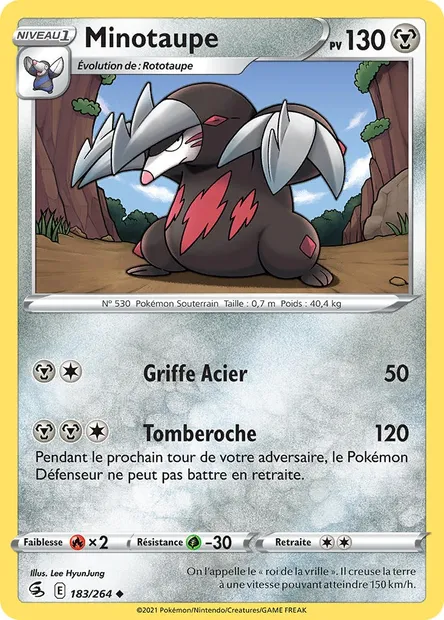 Minotaupe, carte Pokémon FST 183 — extension Poing de Fusion