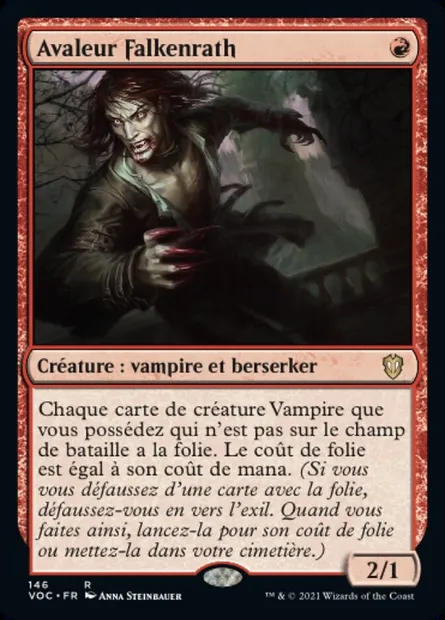 Avaleur Falkenrath, carte Magic VOC 146 — extension Crimson Vow Commander
