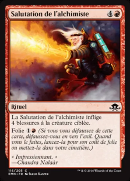 Salutation de l'alchimiste, carte Magic EMN 116 — extension La lune hermétique