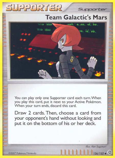 Team Galactic's Mars, Pokémon card SW 126 — Secret Wonders set