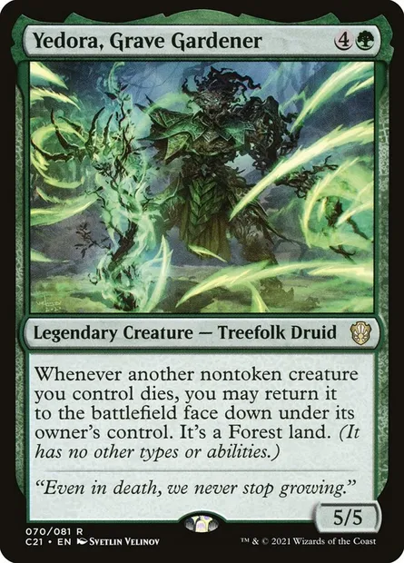 Yedora, Grave Gardener, Magic card C21 70 — Commander 2021 set