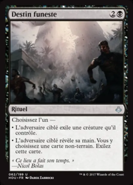 Destin funeste, carte Magic HOU 62 — extension L’âge de la destruction