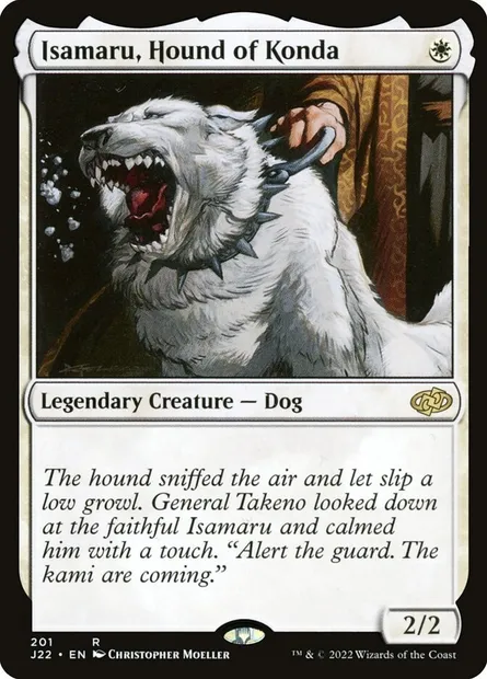 Isamaru, Hound of Konda, Magic card J22 201 — Jumpstart 2022 set