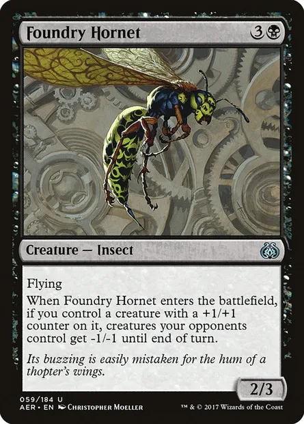 Foundry Hornet, Magic card AER 59 — Aether Revolt set