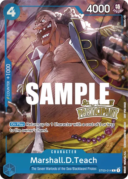 Marshall D. Teach, carte One Piece ST03-014 — extension The Seven Warlords of the Sea