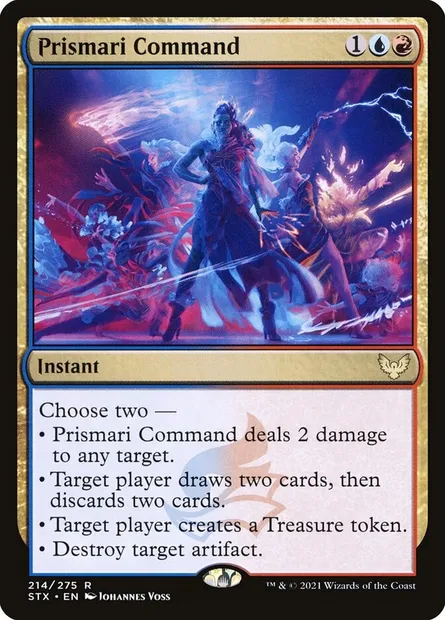 Prismari Command, Magic card STX 214 — Strixhaven: School of Mages set