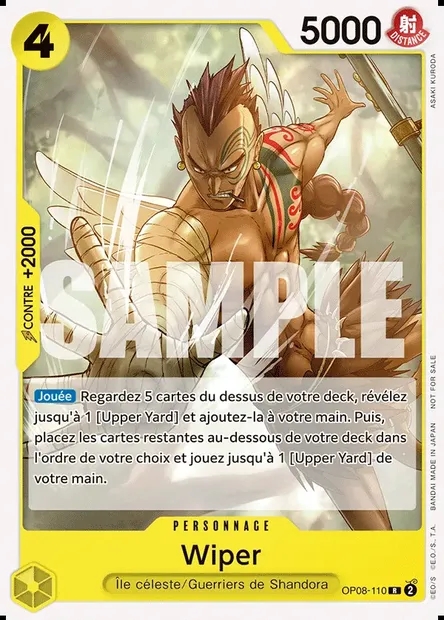 Wiper, carte One Piece OP08-110 — extension TWO LEGENDS