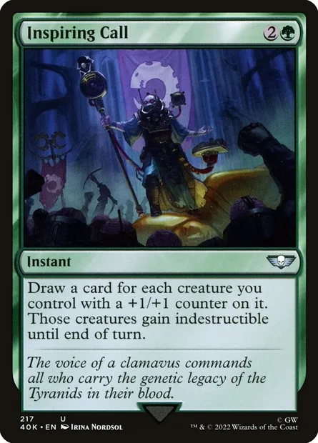 Inspiring Call, Magic card 40K 217 — Warhammer 40,000 Commander set