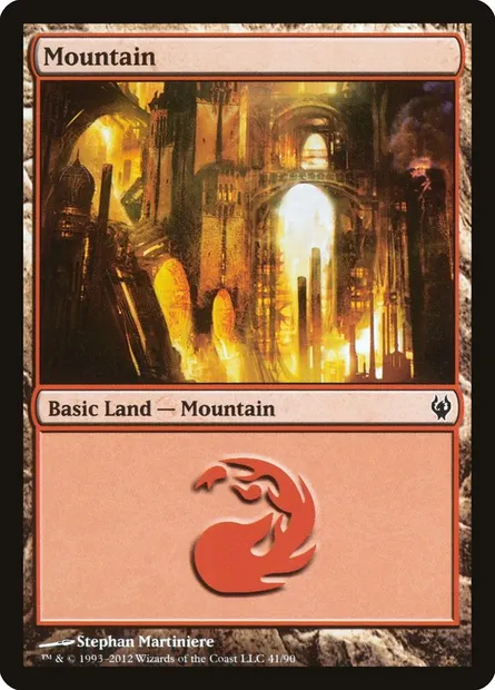 Montagne, carte Magic DDJ 41 — extension Duel Decks: Izzet vs. Golgari