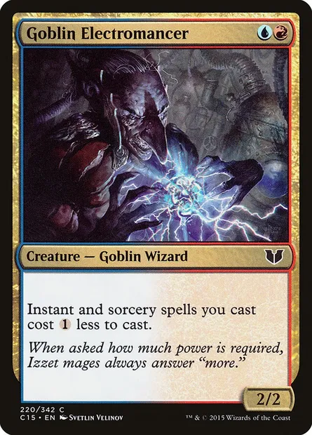 Goblin Electromancer, Magic card C15 220 — Commander 2015 set
