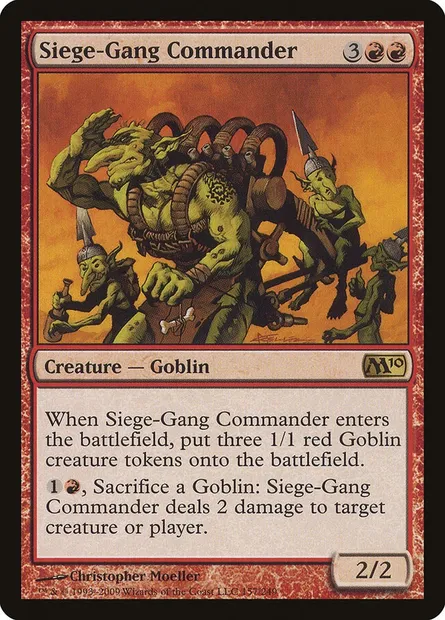 Siege-Gang Commander, Magic card M10 157 — Magic 2010 set