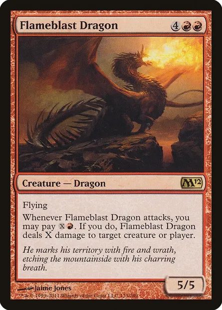 Flameblast Dragon, Magic card M12 133 — Magic 2012 set