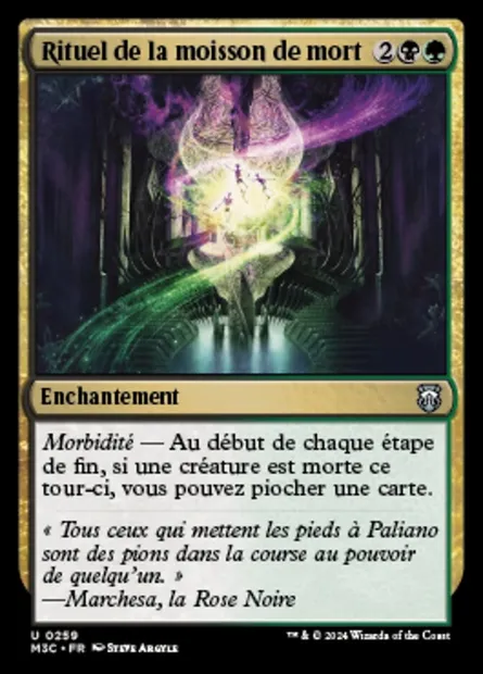 Rituel de la moisson de mort, carte Magic M3C 259 — extension Modern Horizons 3 Commander