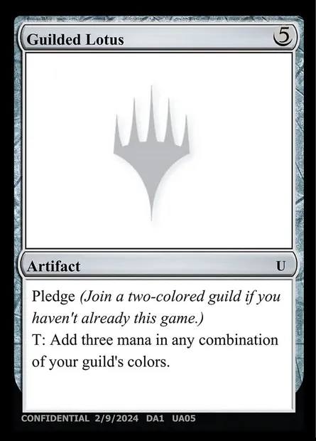 Guilded Lotus, Magic card UNK UA05b — Unknown Event set