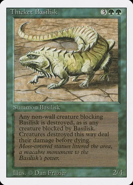 Thicket Basilisk, Magic card 3ED 218 — Revised Edition set