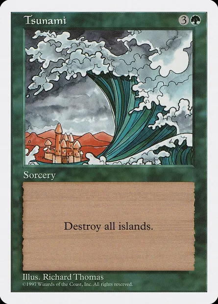 Tsunami, carte Magic 5ED 334 — extension Cinquième Edition