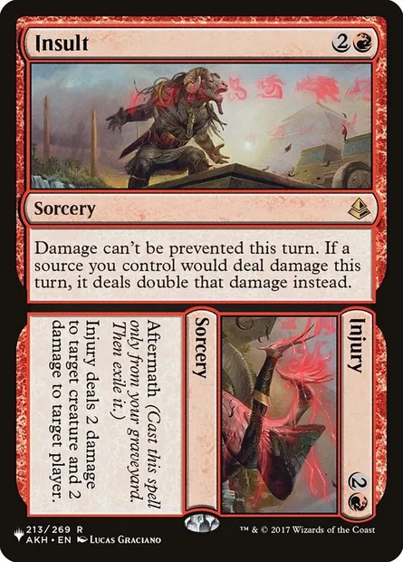 Insult // Injury, Magic card PLST AKH-213 — The List set